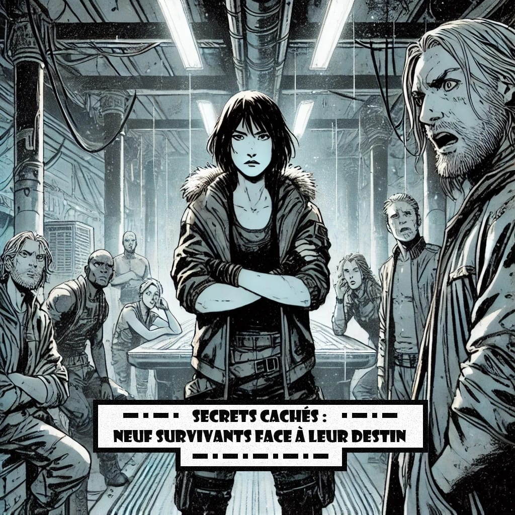 Helena standing firmly in the center of the room with her arms crossed, while other characters argue around her in a Metal Hurlant-style illustration.